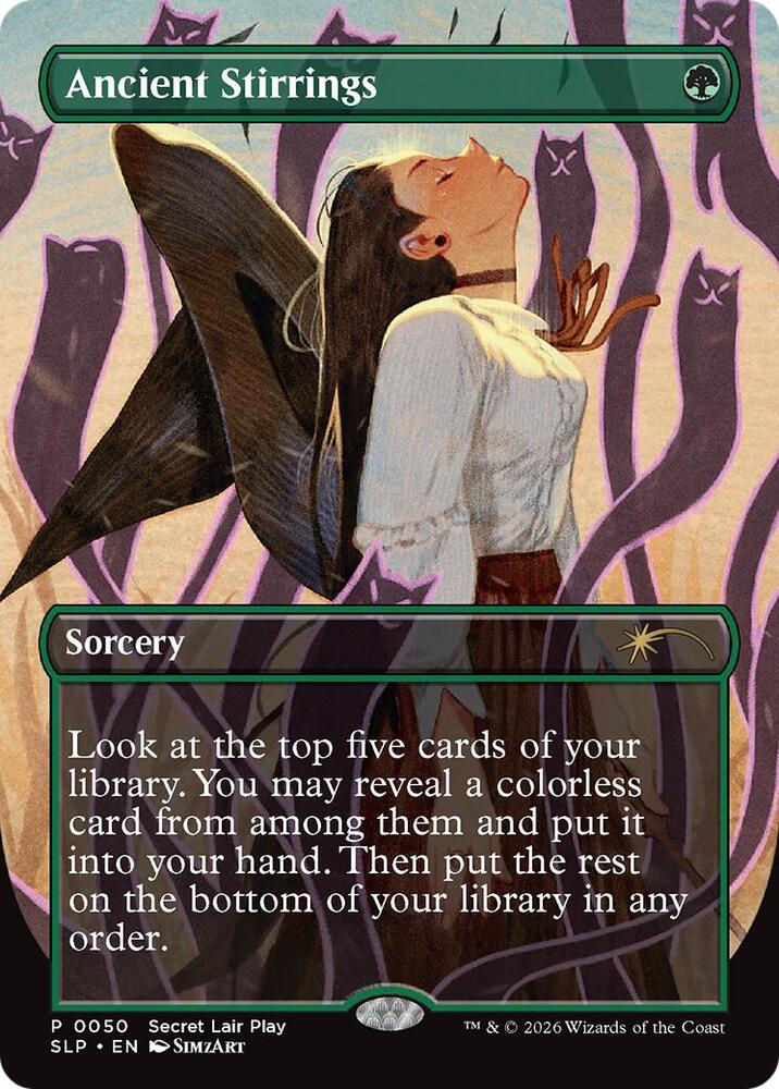 Ancient Stirrings 50 (Secret Lair Showdown)  - Borderless Foil