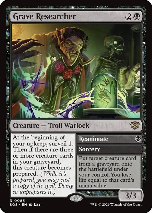 Grave Researcher // Reanimate 85 (Secrets of Strixhaven)  - Foil