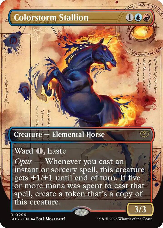 Colorstorm Stallion 299 (Secrets of Strixhaven)  - Borderless Foil