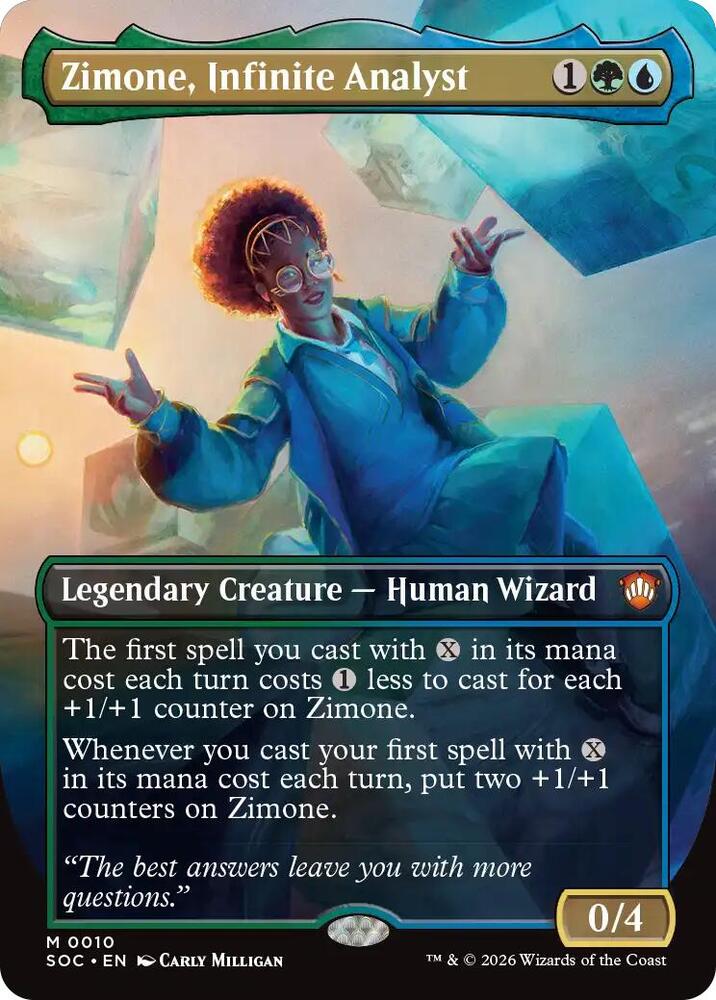 Zimone, Infinite Analyst 10 (Commander: Secrets of Strixhaven)  - Borderless