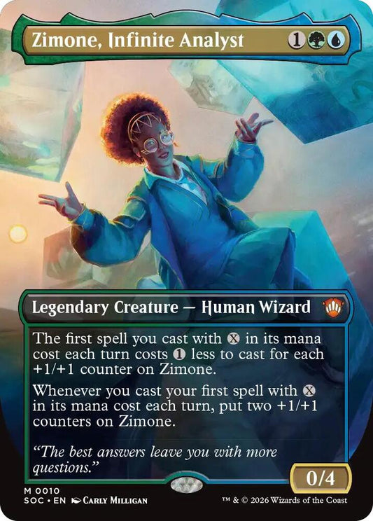 Zimone, Infinite Analyst 10 (Commander: Secrets of Strixhaven)  - Borderless