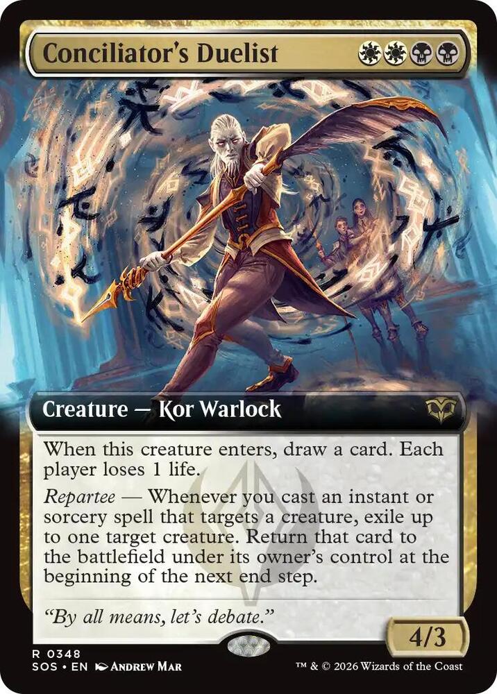 Conciliator's Duelist 348 (Secrets of Strixhaven)  - Extended Art Foil