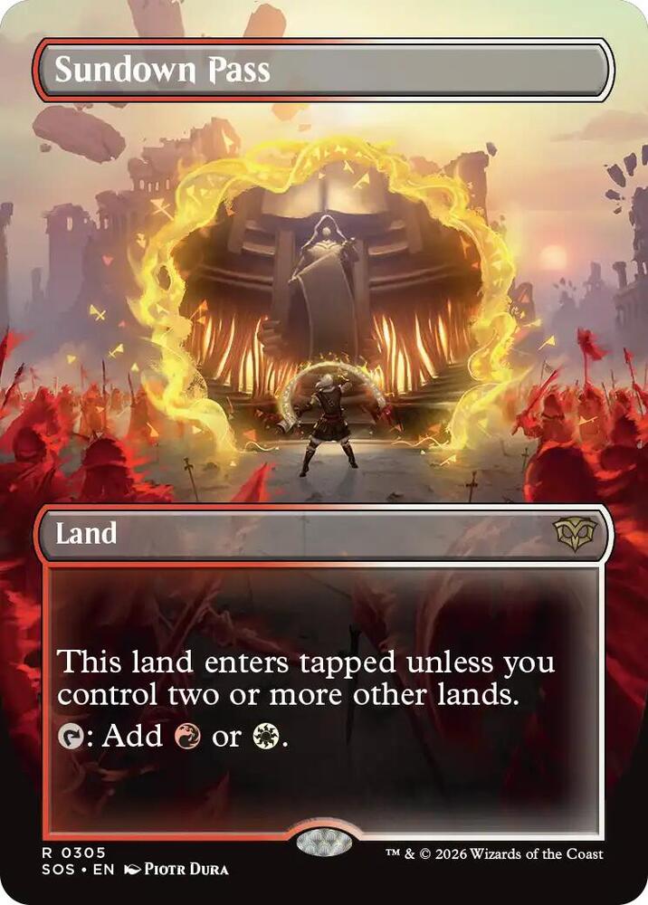 Sundown Pass 305 (Secrets of Strixhaven)  - Borderless Foil
