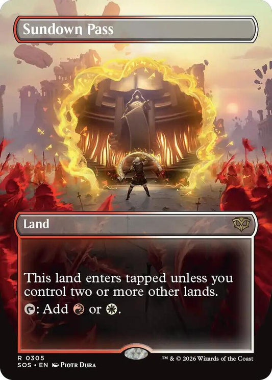 Sundown Pass 305 (Secrets of Strixhaven)  - Borderless Foil