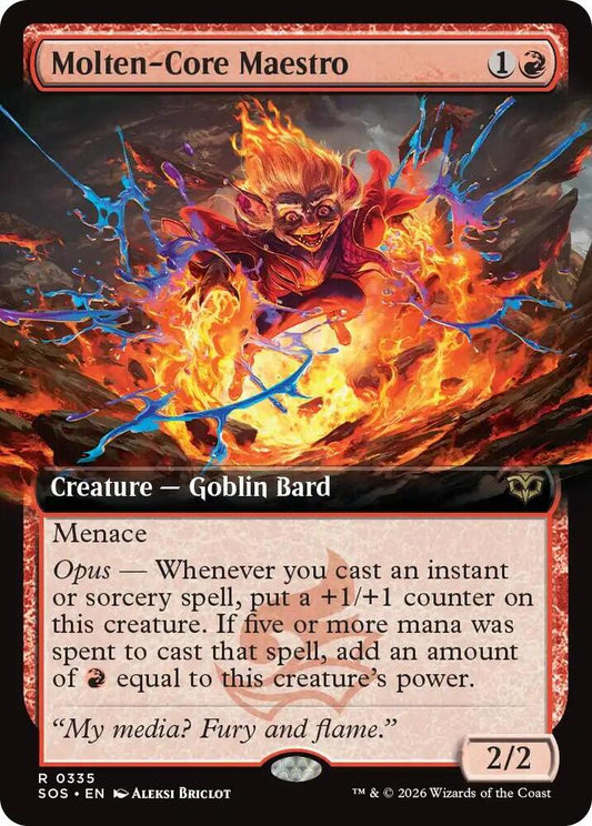 Molten-Core Maestro 335 (Secrets of Strixhaven)  - Extended Art