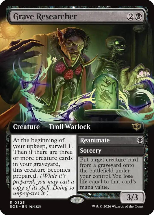 Grave Researcher // Reanimate 325 (Secrets of Strixhaven)  - Extended Art