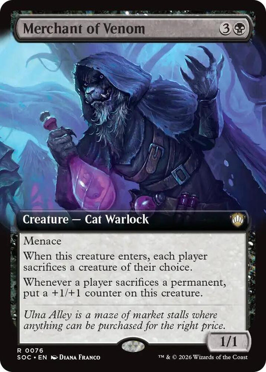 Merchant of Venom 76 (Commander: Secrets of Strixhaven)  - Extended Art