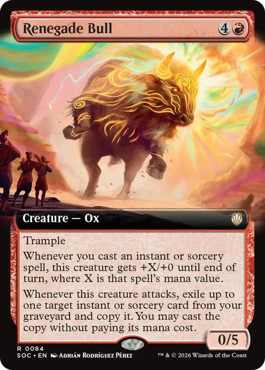 Renegade Bull 84 (Commander: Secrets of Strixhaven)  - Extended Art