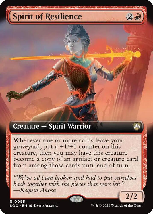 Spirit of Resilience 85 (Commander: Secrets of Strixhaven)  - Extended Art