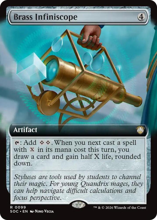 Brass Infiniscope 99 (Commander: Secrets of Strixhaven)  - Extended Art