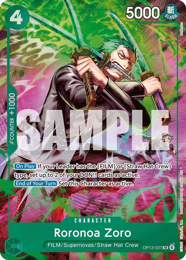Roronoa Zoro OP13-037 (Adventure on Kami's Island)  - Special Foil