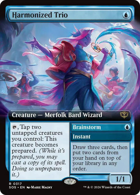 Harmonized Trio // Brainstorm 317 (Secrets of Strixhaven)  - Extended Art