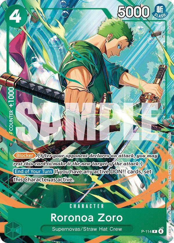 Roronoa Zoro P-114 (One Piece Promotion Cards)  - Foil