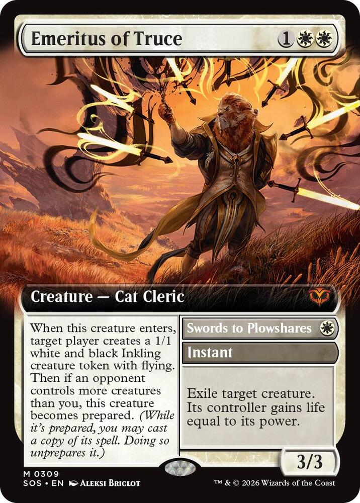 Emeritus of Truce Extended Art 309 (Secrets of Strixhaven)  - Extended Art Foil