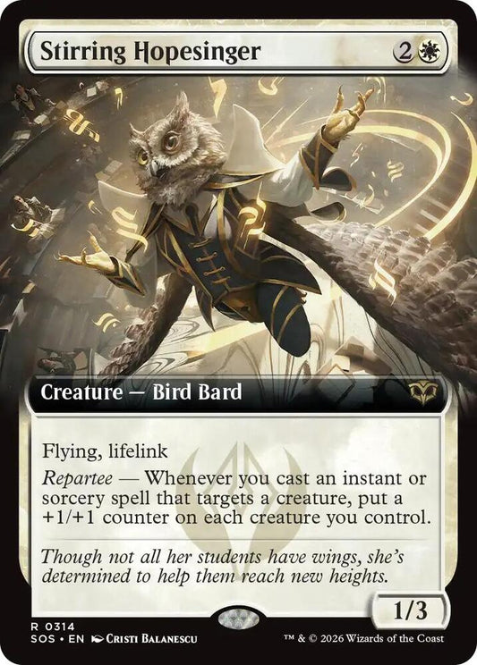 Stirring Hopesinger 314 (Secrets of Strixhaven)  - Extended Art