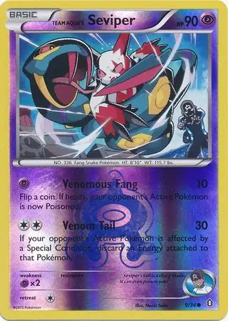 Team Aqua's Seviper 9/34 (Double Crisis)  - Reverse Holofoil