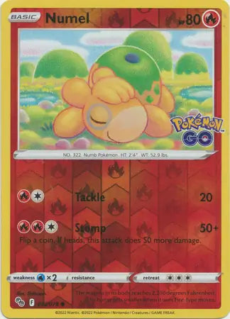 Numel 013/078 (Pokemon GO)  - Reverse Holofoil