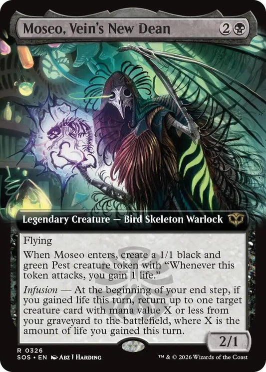 Moseo, Vein's New Dean 326 (Secrets of Strixhaven)  - Extended Art Foil