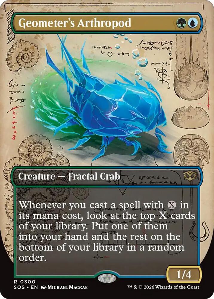 Geometer's Arthropod 300 (Secrets of Strixhaven)  - Borderless Foil