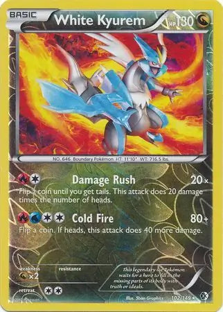 White Kyurem 102/149 (Boundaries Crossed)  - Reverse Holofoil