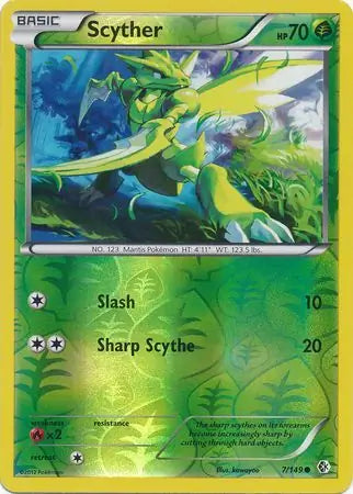 Scyther 7/149 (Boundaries Crossed)  - Reverse Holofoil