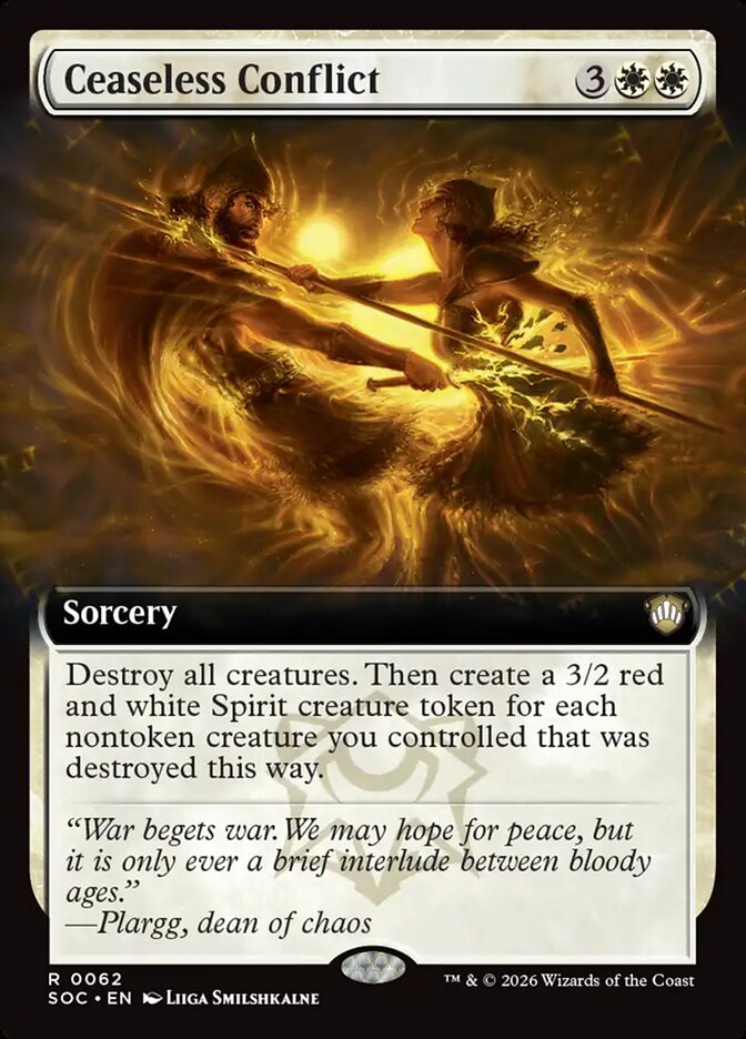 Ceaseless Conflict 62 (Commander: Secrets of Strixhaven)  - Extended Art