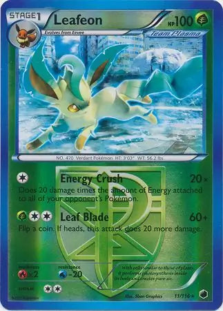 Leafeon Team Plasma 11/116 (Plasma Freeze)  - Reverse Holofoil