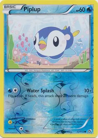 Piplup 33/113 (Legendary Treasures)  - Reverse Holofoil