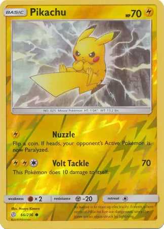 Pikachu 066/236 (SM - Cosmic Eclipse)  - Reverse Holofoil