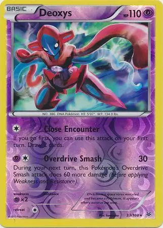 Deoxys 33/108 (XY - Roaring Skies)  - Reverse Holofoil
