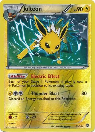 Jolteon 26/98 (XY - Ancient Origins)  - Reverse Holofoil