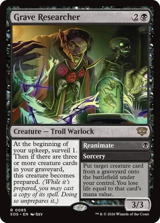 Grave Researcher 85 (Promo Pack: Secrets of Strixhaven)  - Foil