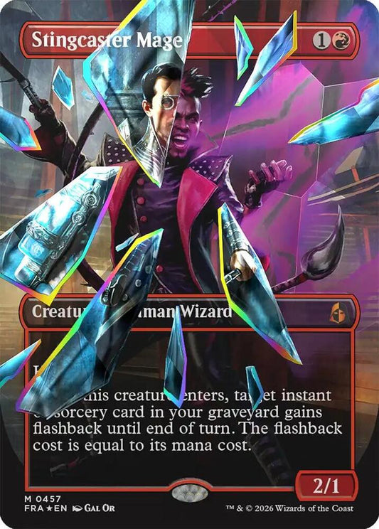 Stingcaster Mage 457 (Reality Fracture)  - Borderless Facet Foil