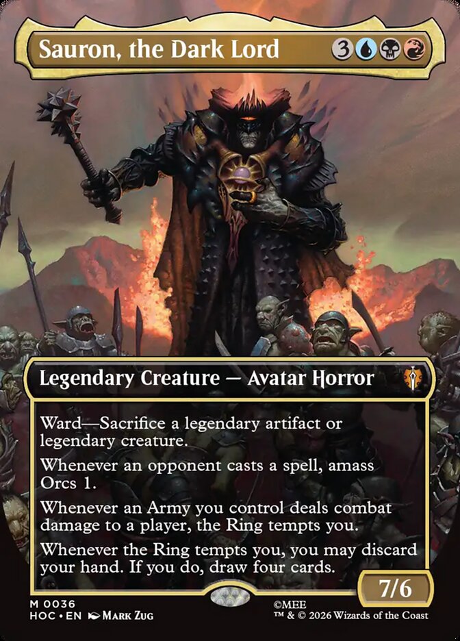 Sauron, the Dark Lord 36 (The Hobbit: Eternal-Legal)  - Borderless Foil