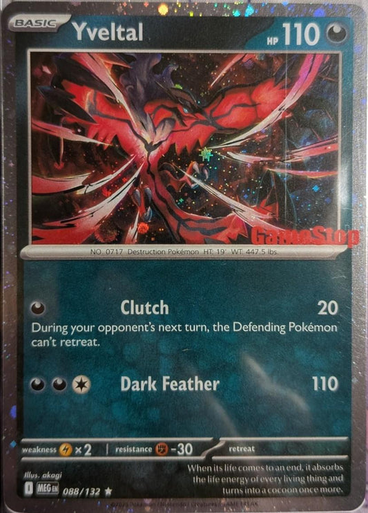 Yveltal Game Stop 088/132 (Miscellaneous Cards & Products)  - Holofoil