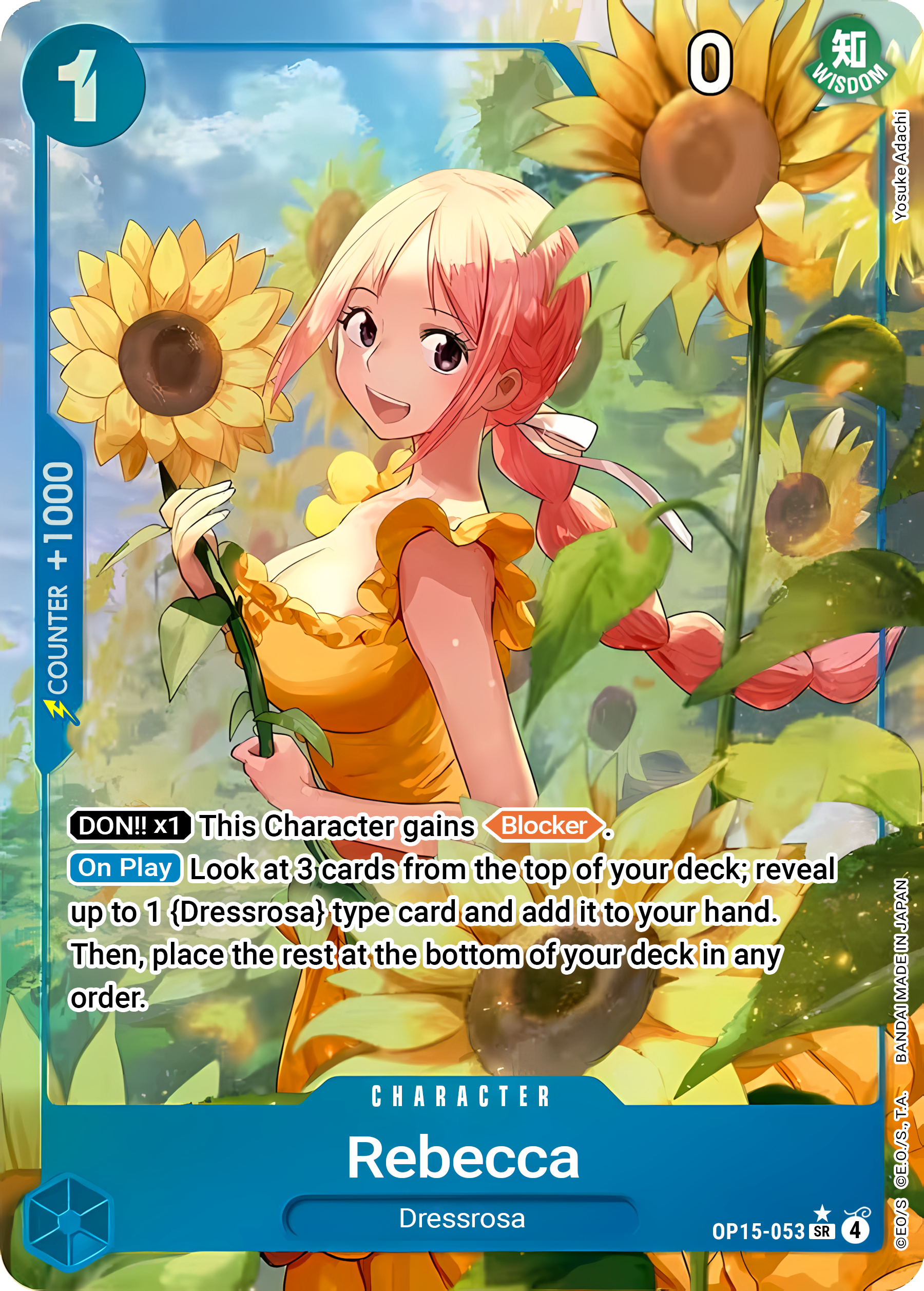 Rebecca OP15-053 (Adventure on Kami's Island)  - Alternate Art Foil