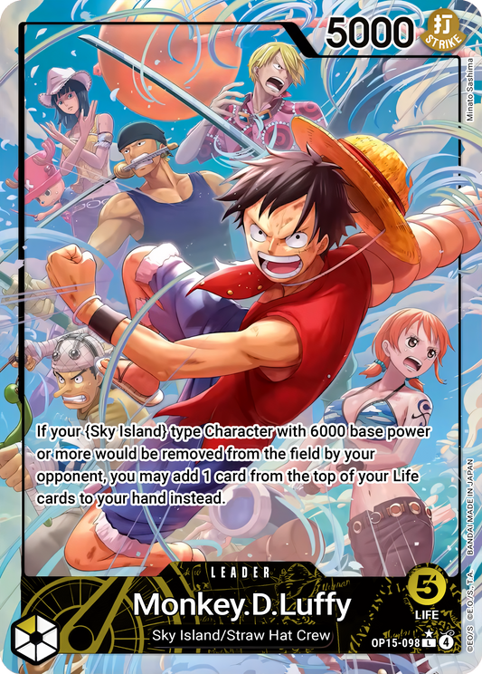 Monkey.D.Luffy OP15-098 (Adventure on Kami's Island)  - Alternate Art Foil