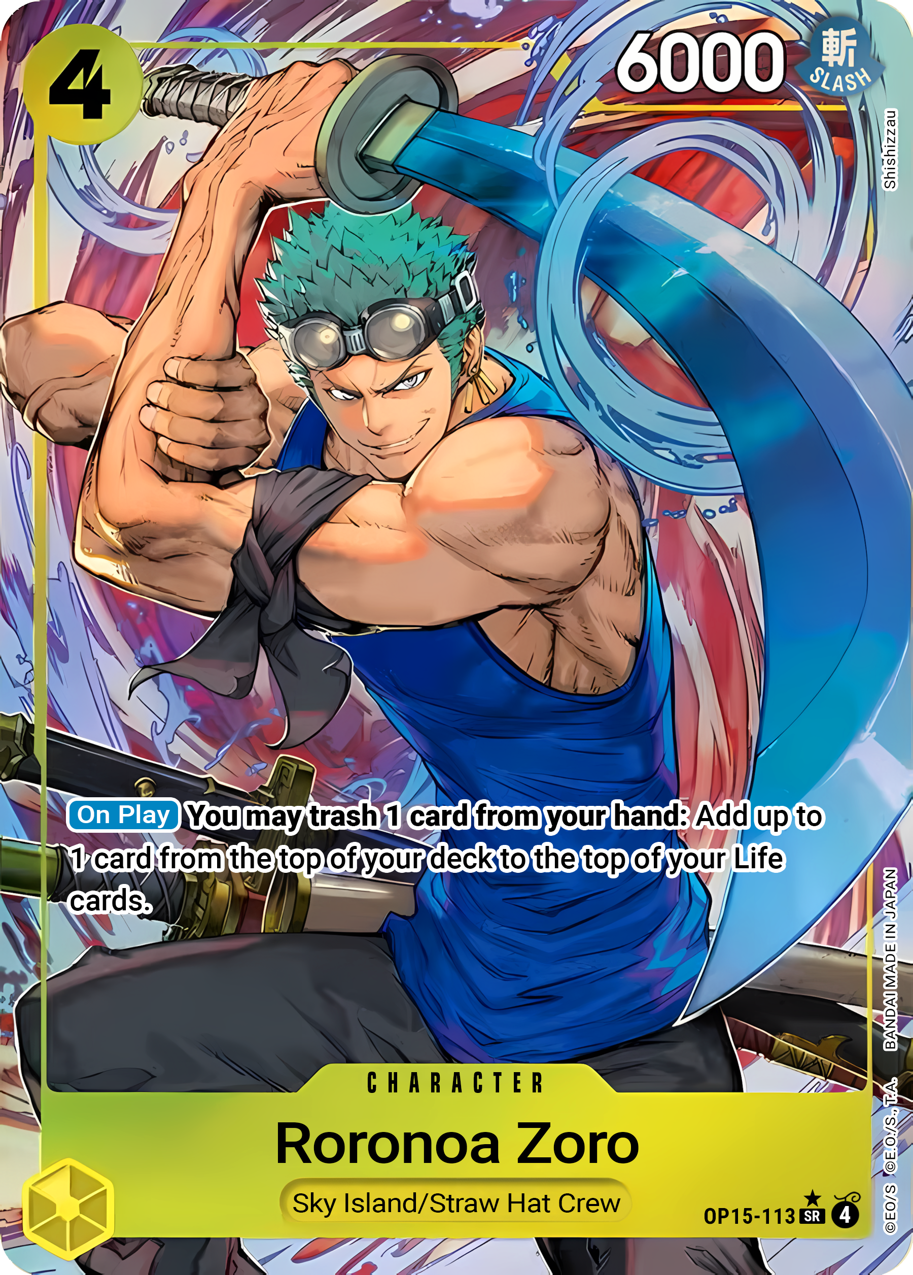 Roronoa Zoro OP15-113 (Adventure on Kami's Island)  - Alternate Art Foil