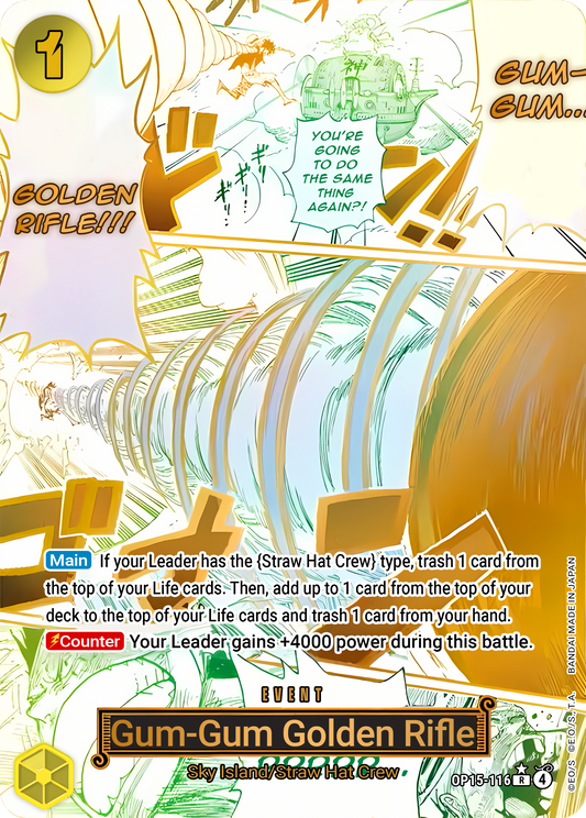 Gum-Gum Golden Rifle OP15-116 (Adventure on Kami's Island)  - Alternate Art Foil
