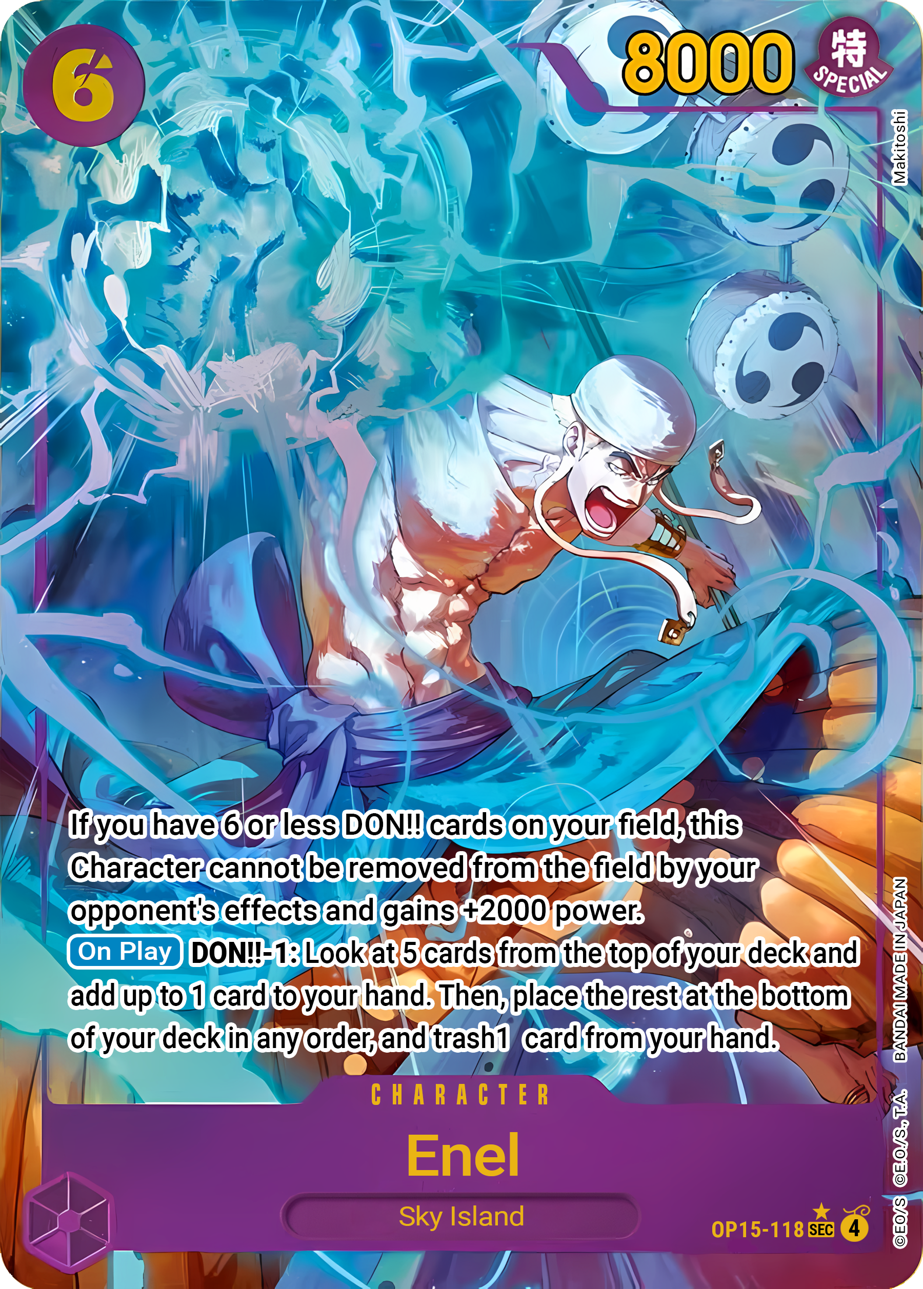 Enel OP15-118 (Adventure on Kami's Island)  - Alternate Art Foil