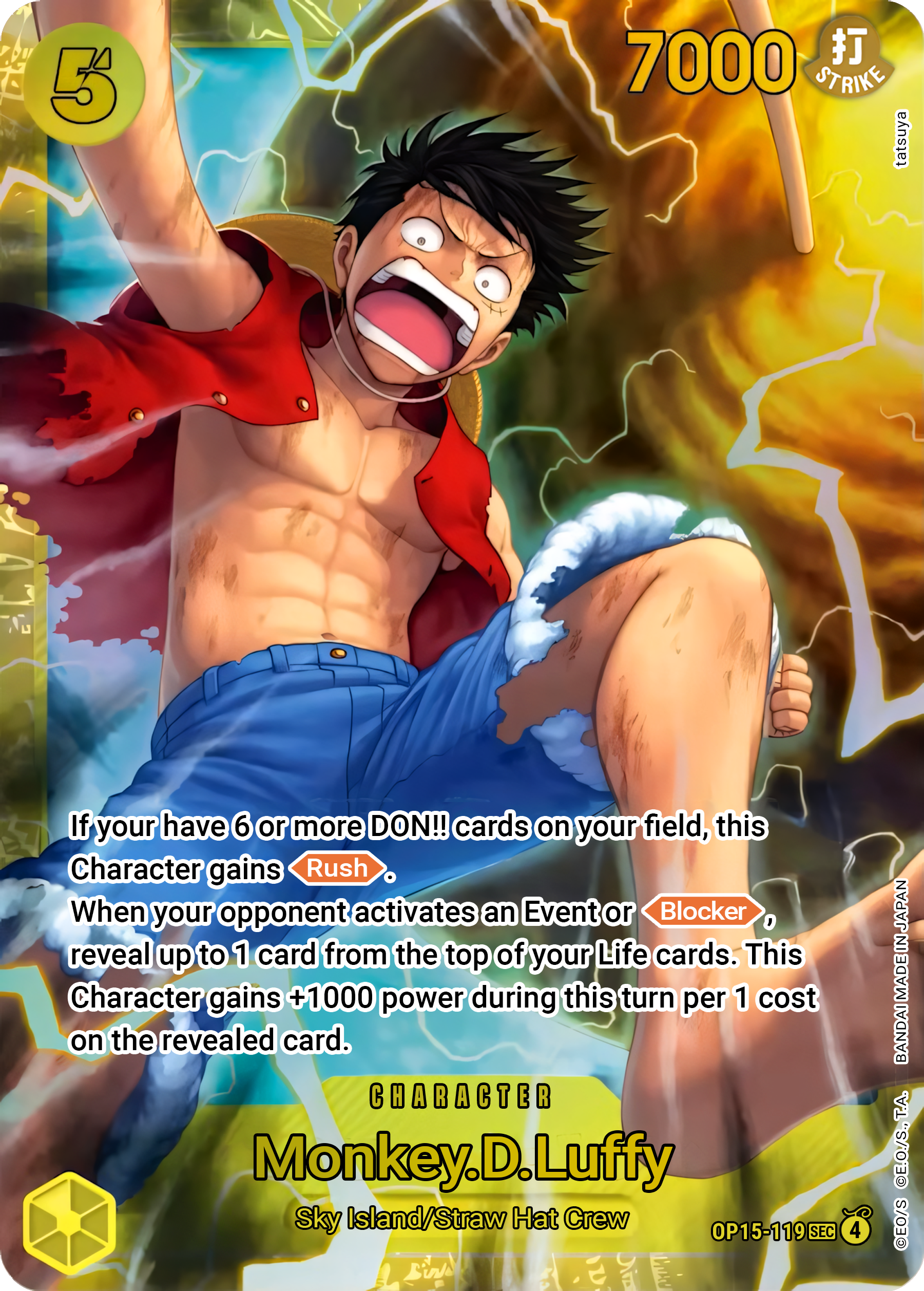 Monkey.D.Luffy OP15-119 (Adventure on Kami's Island)  - Foil
