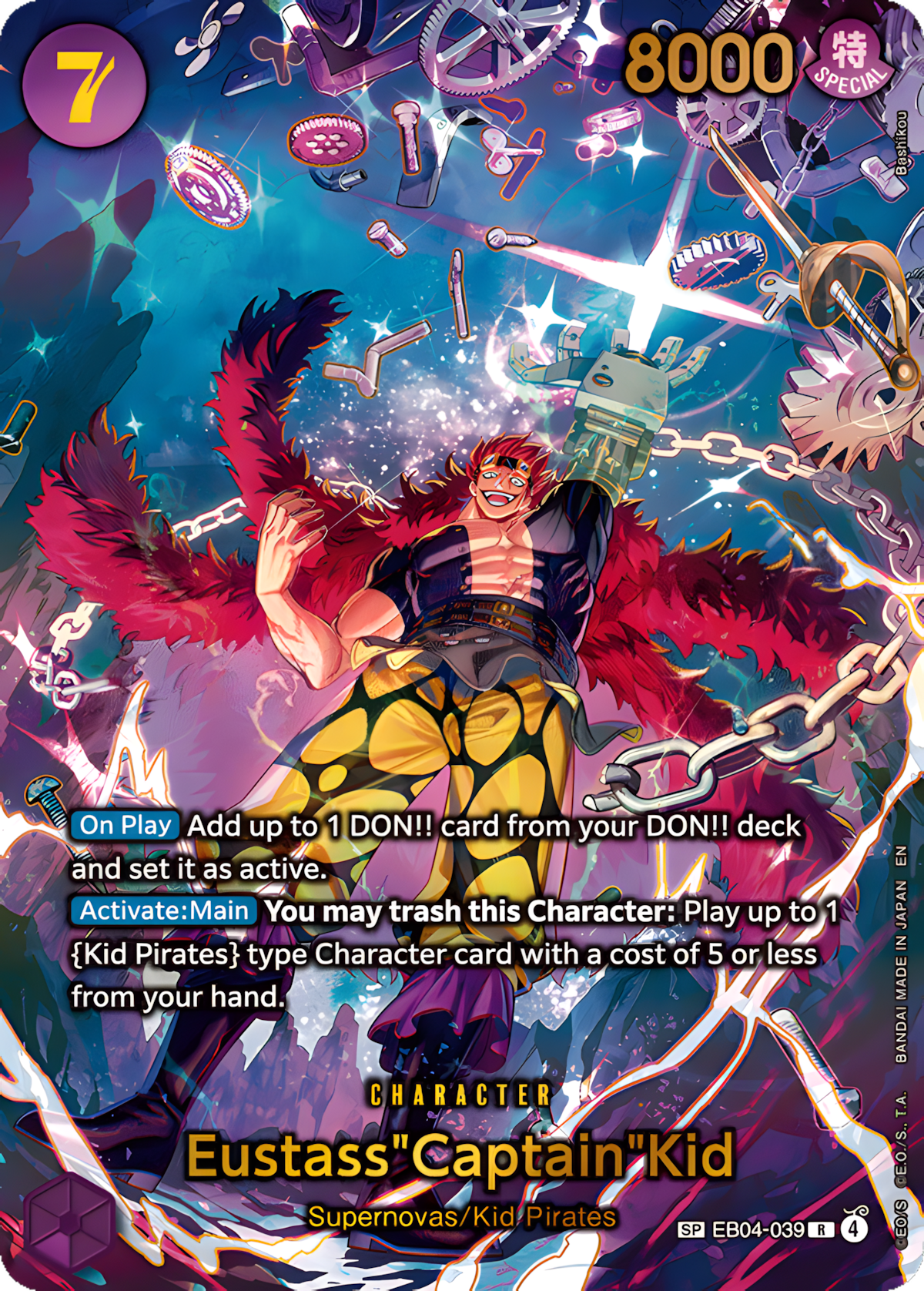 Eustass"Captain"Kid EB04-039 (The Azure Sea's Seven)  - Special Rare