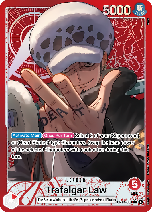 Trafalgar Law OP14-001 (The Azure Sea's Seven)  - Alternate Art Foil