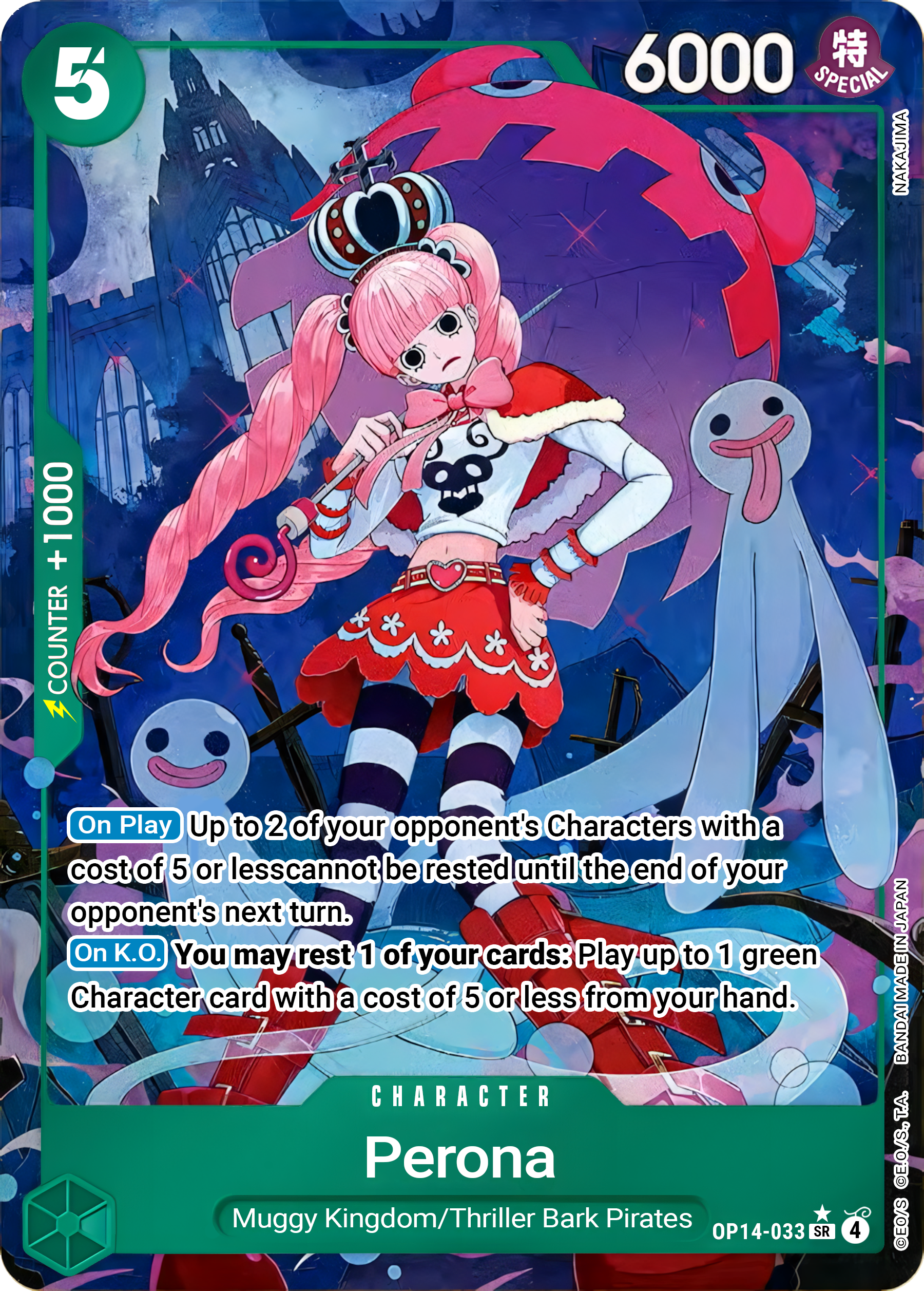 Perona OP14-033 (The Azure Sea's Seven)  - Alternate Art Foil
