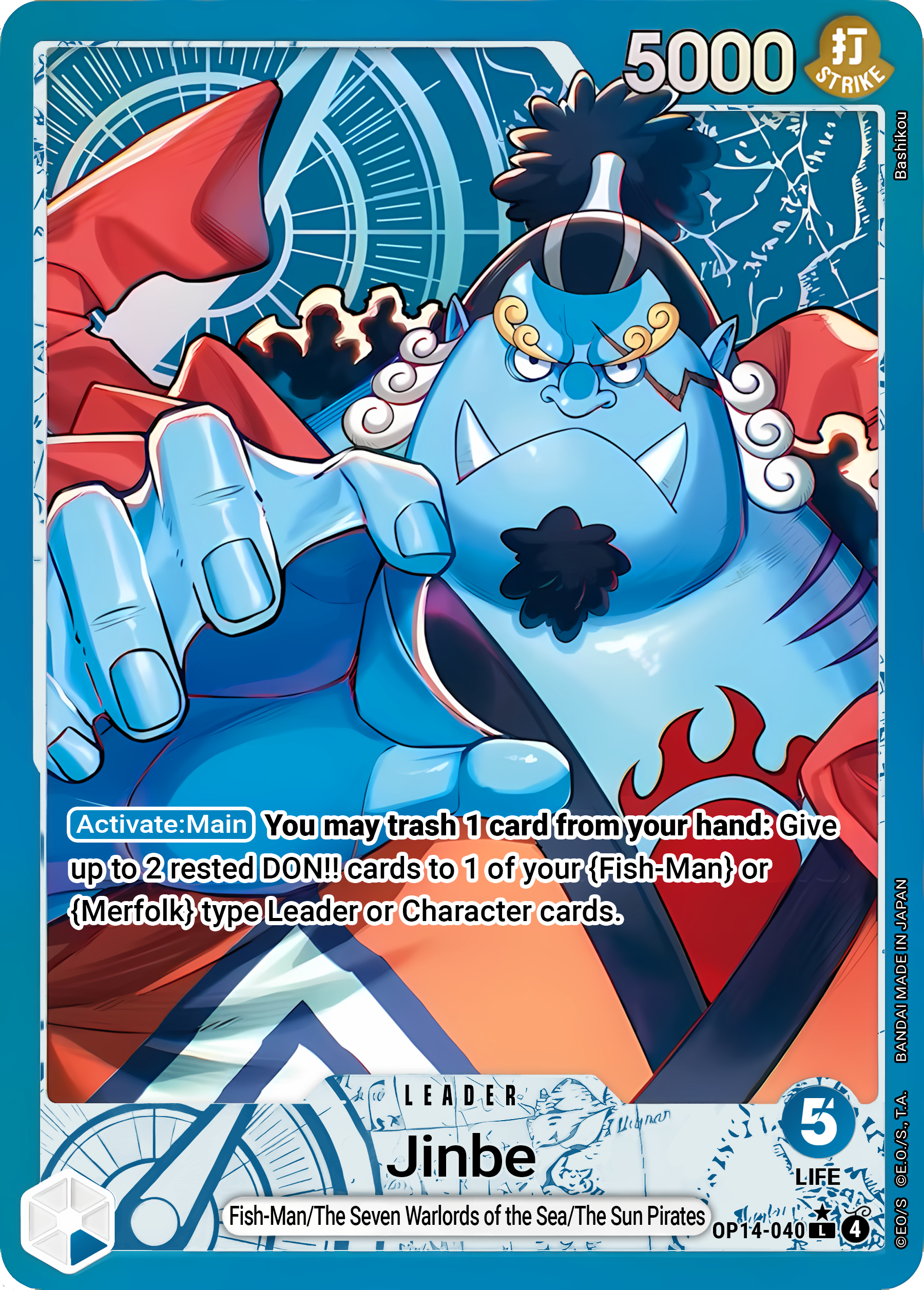 Jinbe OP14-040 (The Azure Sea's Seven)  - Alternate Art Foil