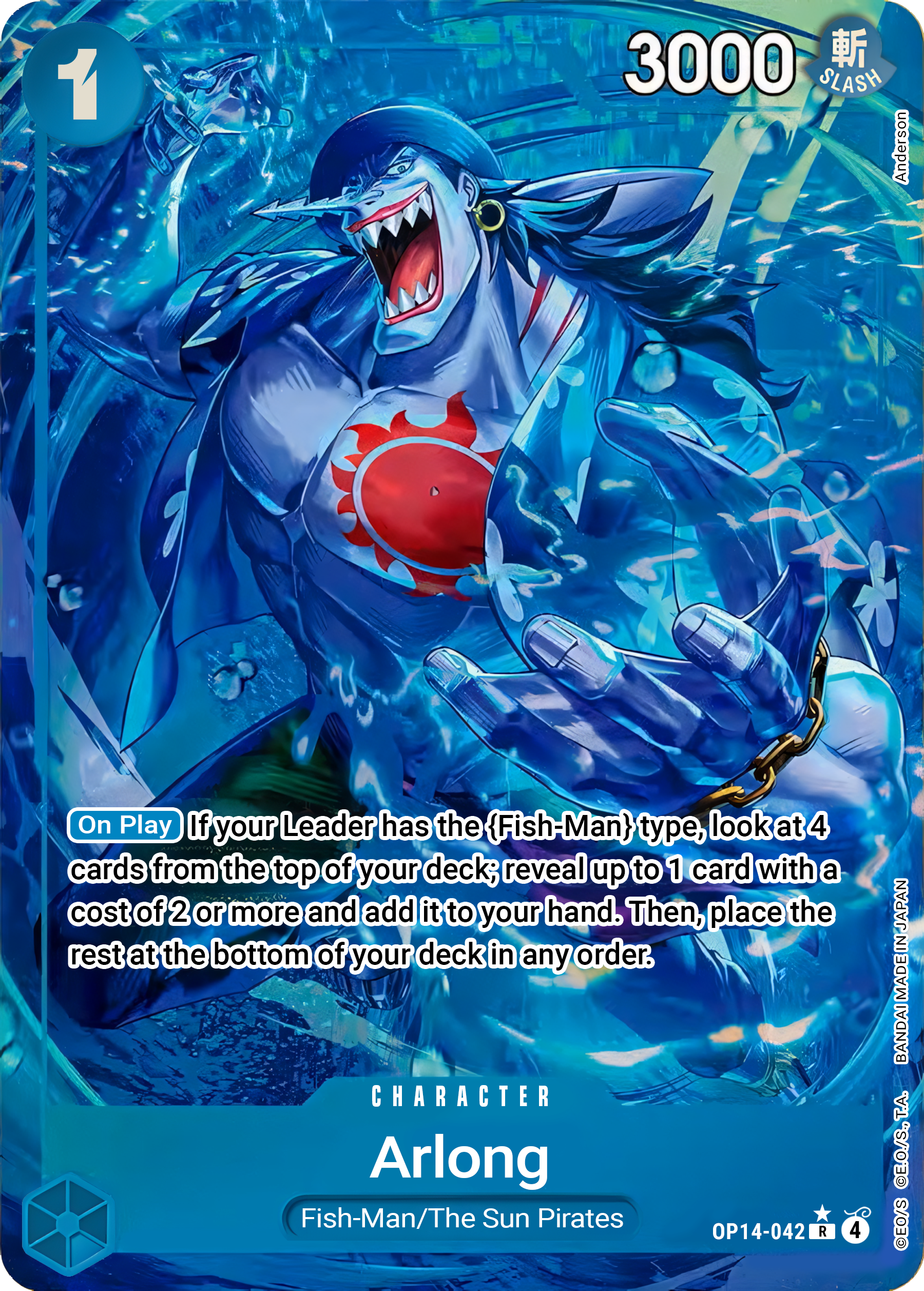 Arlong OP14-042 (The Azure Sea's Seven)  - Alternate Art Foil