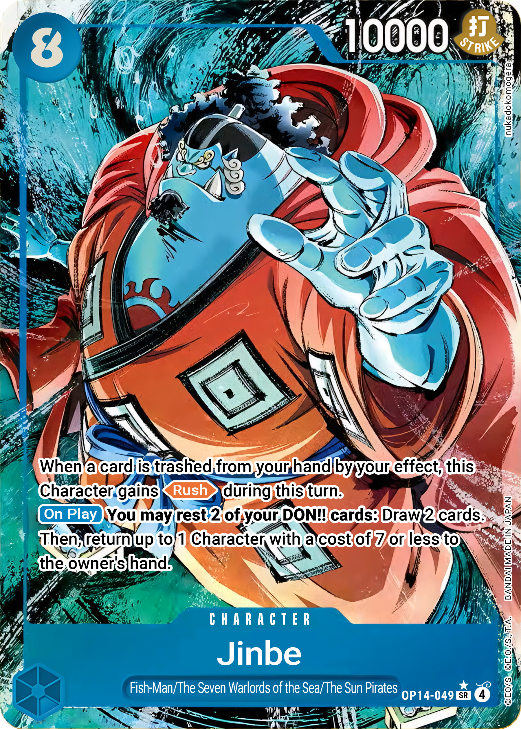 Jinbe OP14-049 (The Azure Sea's Seven)  - Alternate Art Foil