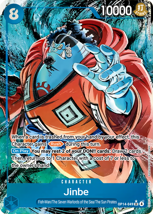 Jinbe OP14-049 (The Azure Sea's Seven)  - Alternate Art Foil
