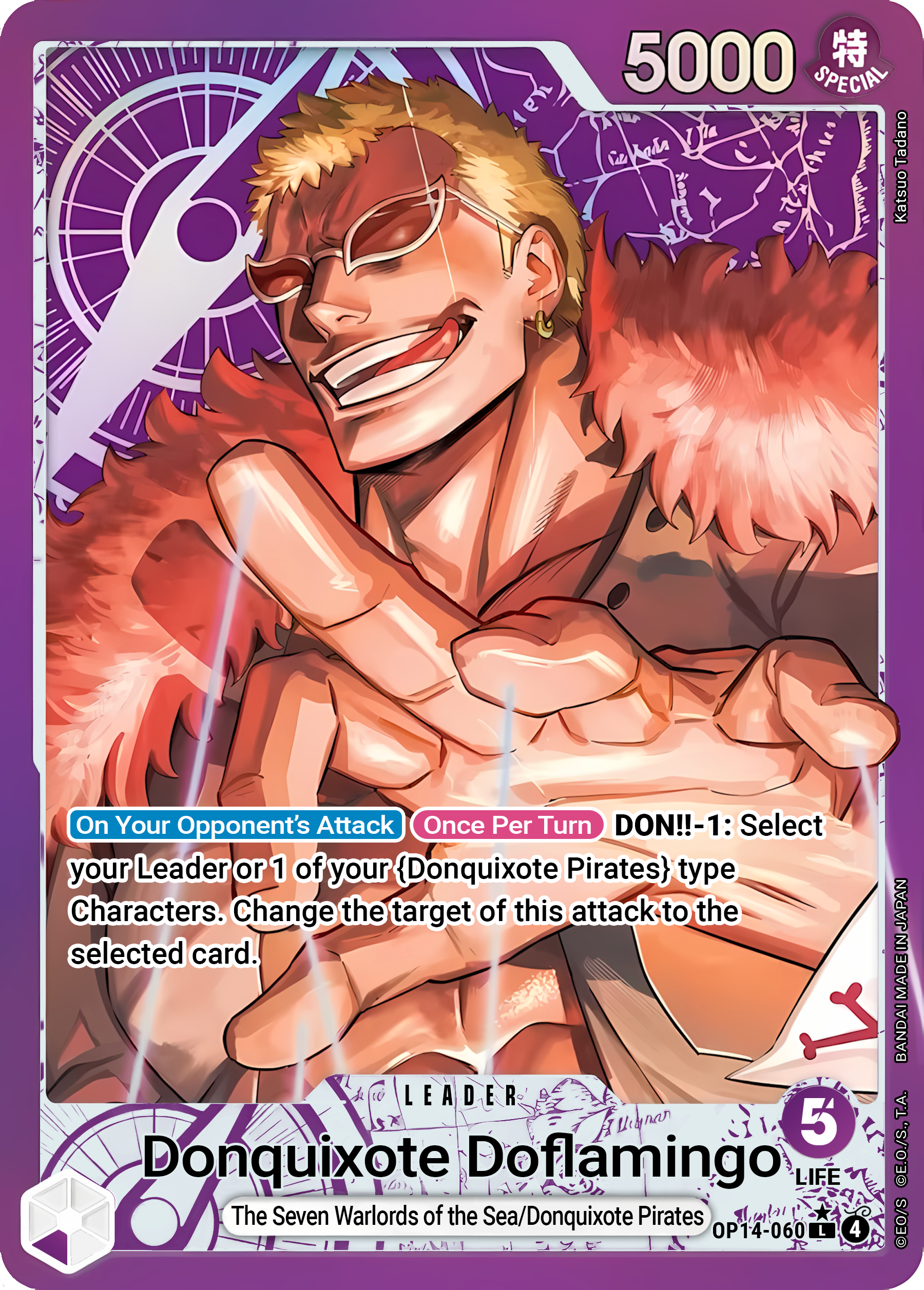 Donquixote Doflamingo OP14-060 (The Azure Sea's Seven)  - Alternate Art Foil