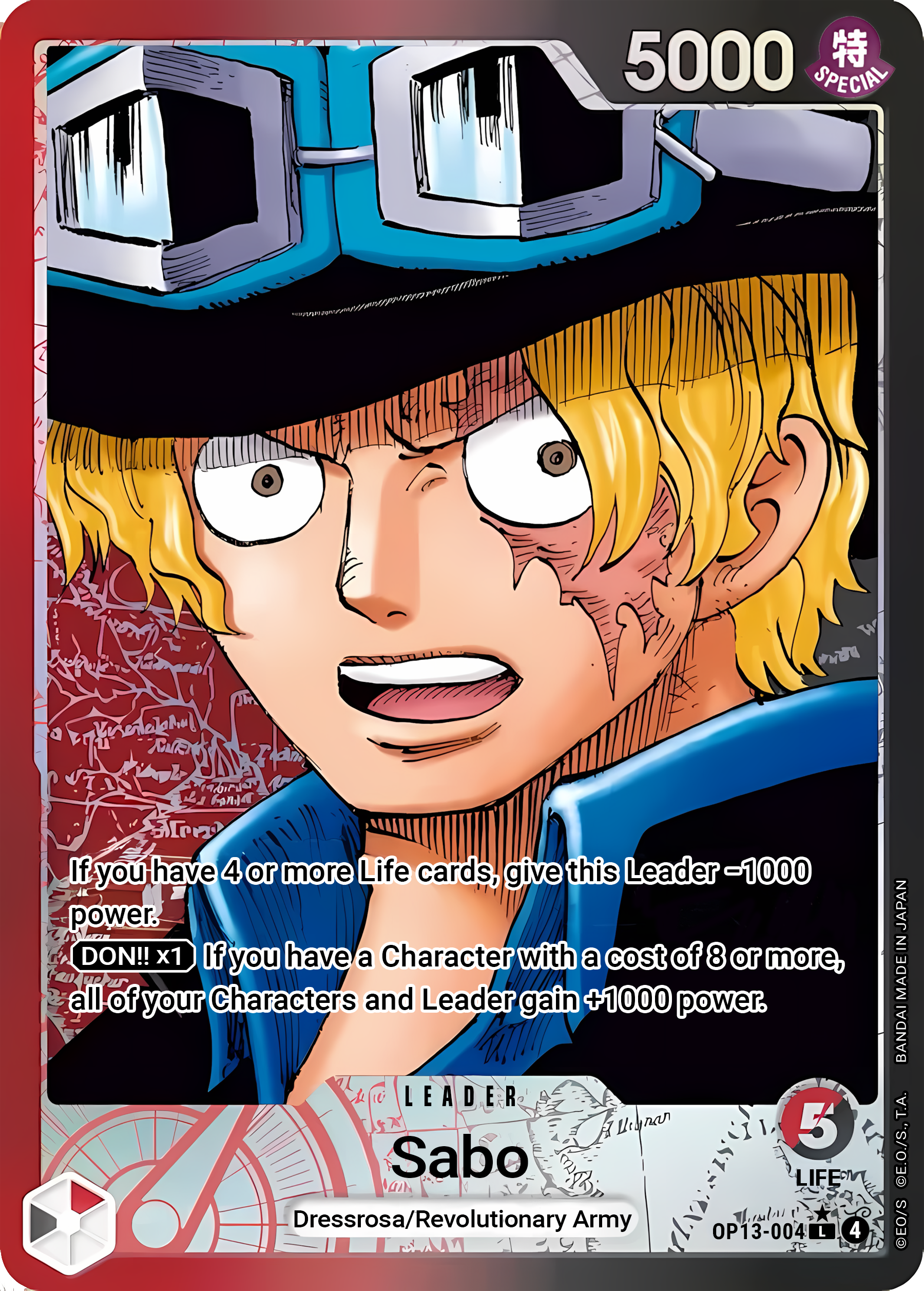 Sabo OP13-004 (Carrying On His Will)  - Alternate Art Foil